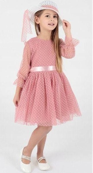 SUKIENKA ELEGANCKA TIUL KAPELUSZ róż 10/11 H110B zdjęcie 2