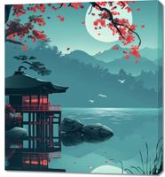 Obraz 90x100cm Japoński Pawilon