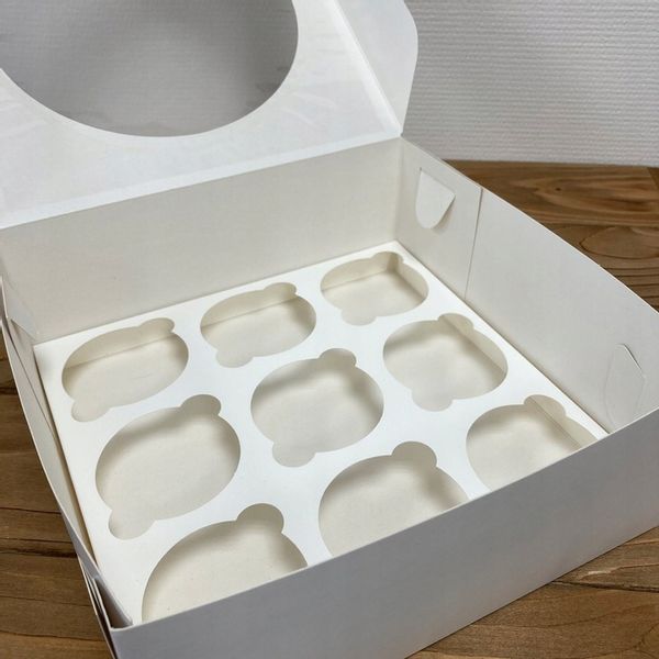 OPAKOWANIE PUDEŁKO NA 9 MUFFIN, CUPCAKE, 10szt. zdjęcie 3