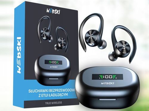 SŁUCHAWKI Bezprzewodowe POWERBOX + Sznurek na SZYJĘ na SIŁOWNIĘ ĆWICZENIA na Arena.pl