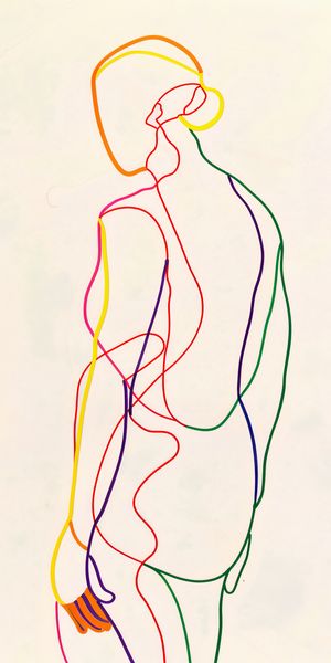 Plakat 50x100cm Tęczowy Zarys zdjęcie 1