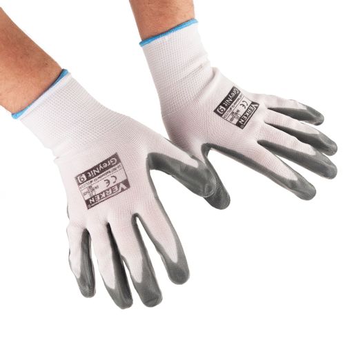RĘKAWICE ROBOCZE NITRYLOWE SZARE ROZMIAR 9 L na Arena.pl