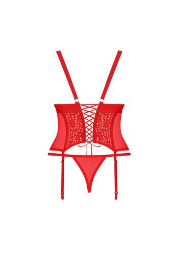 gorset i stringi obsessive blossmina czerwony 4xl 5xl na Arena.pl