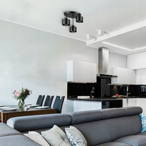 Lampa sufitowa wisząca żyrandol LED 3xE27 oprawa LOFT E27 czarna na Arena.pl