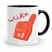 Kubek Czarny Prezent Dla Wujka Wujek #1 Z Nadrukiem Ze Zdjęciem