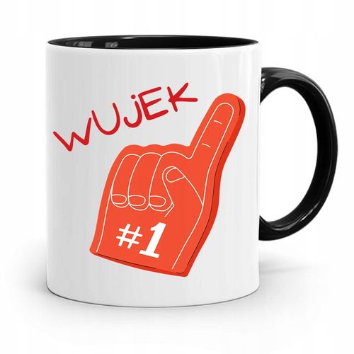 Kubek Czarny Prezent Dla Wujka Wujek #1 Z Nadrukiem Ze Zdjęciem na Arena.pl