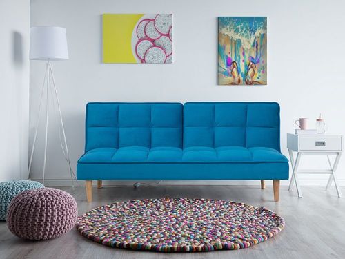 Sofa rozkładana niebieska SILJAN na Arena.pl