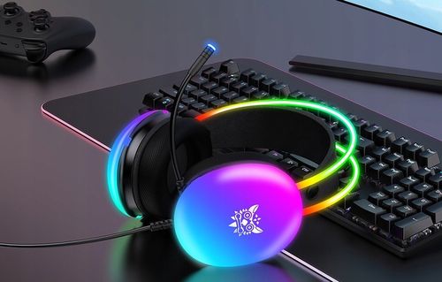 Słuchawki gamingowe ONIKUMA X25 czarne 7.1 z mikrofonem RGB przewodowe na Arena.pl