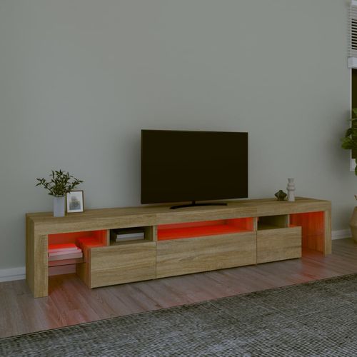Szafka pod TV z oświetleniem LED, dąb sonoma 215x36,5x40 cm na Arena.pl