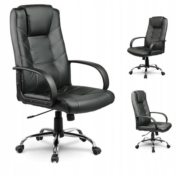 FOTEL BIUROWY OBROTOWY CHROM KRZESŁO SOFOTEL 221 zdjęcie 5