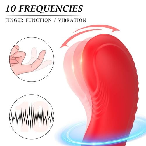 silicone vibrator 3 speeds, 6 frequencies, finger function, heating + app na Arena.pl