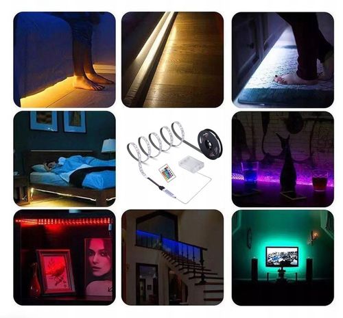 Taśma LED z pilotem zdalnego sterowania zasilana baterią 3m na Arena.pl