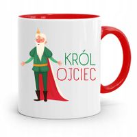 Kubek Czerwony Dla Taty Ojca Król Ojciec Prezent Z Nadrukiem Ze Zdjęciem