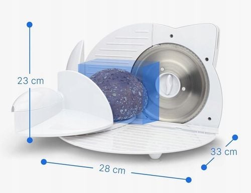Mała KRAJALNICA do Chleba Wędlin Sera Składana ELEKTRYCZNA BIAŁA MOCNA na Arena.pl