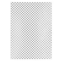 karton ozdobny metal. kropki srebrny 190g (10)