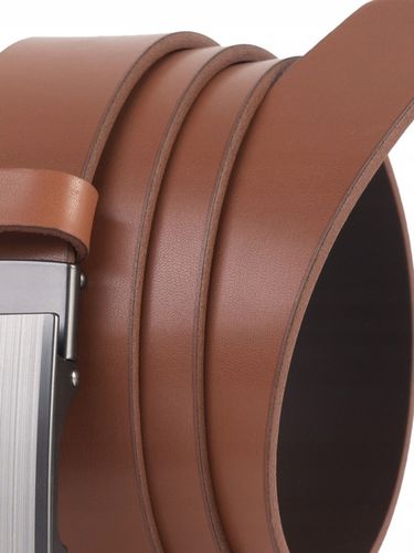 Pasek SKÓRZANY męski SEPHER Automat BRĄZOWY spodni na Arena.pl