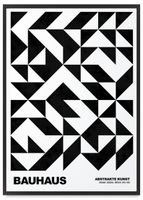 Plakat czarno biały bauhaus 21x30 cm w czarnej ramie