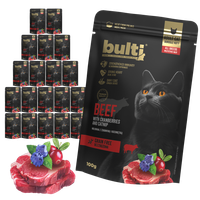 KARMA MOKRA DLA KOTA BULTI SUPERFOOD Wołowina z żurawiną kocimiętką 20x100g