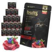 KARMA MOKRA DLA KOTA BULTI SUPERFOOD Wołowina z żurawiną kocimiętką 20x100g