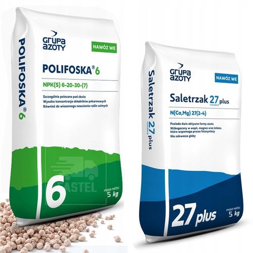 ZESTAW Nawóz wieloskładnikowy SALETRZAK 5kg POLIFOSKA 6 5kg na Arena.pl