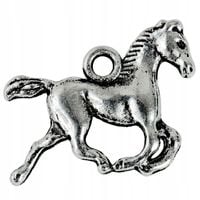 Zawieszka KOŃ konik 15x18mm platyna 10szt.