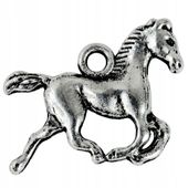 Zawieszka KOŃ konik 15x18mm platyna 10szt.