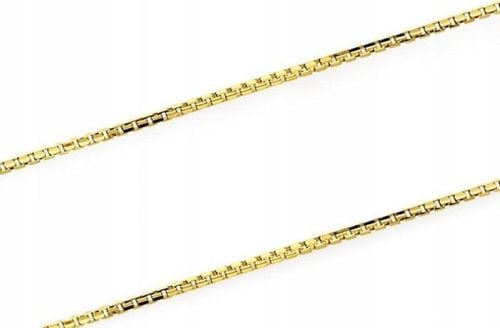 Złoty łańcuszek 375 SPLOT KOSTKA 42CM 1,36g Komunia Chrzest pamiątka 9K na Arena.pl