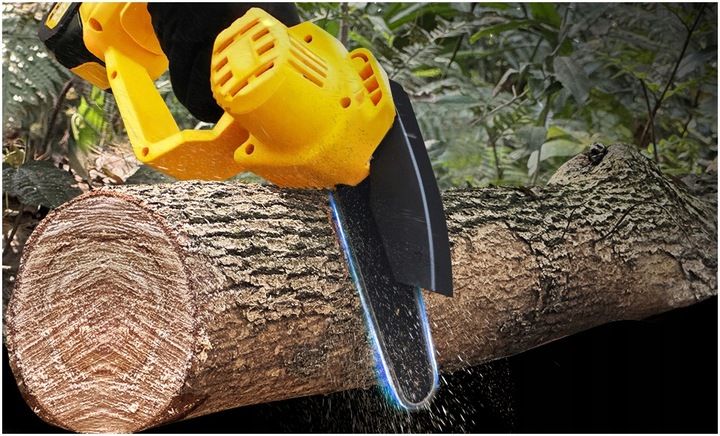 PIŁA ŁAŃCUCHOWA AKUMULATOROWA 6" DO GAŁĘZI DREWNA GAŁĘZIÓWKA 2x AKUMULATOR zdjęcie 14