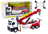 ZABAWKOWA CIĘŻARÓWKA Z DŹWIGIEM  ŚWIATŁA DŹWIĘKI