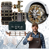 Łańcuchy Śniegowe NAKŁADKI na Koła Przeciwpoślizgowe 245-285 Wzmacniane 6sz