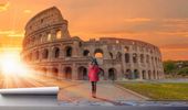 Fototapeta ROMA COLOSSEUM KOBIETA ZACHÓD 130x80