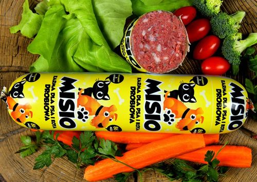 Karma dla Psa Psów Baton Mięsny MISIO 83% Mięsa 19x1KG Uniwersalna Mokra na Arena.pl