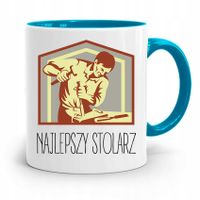 Kubek Błękitny Stolarza Najlepszy Stolarz Z Nadrukiem Ze Zdjęciem