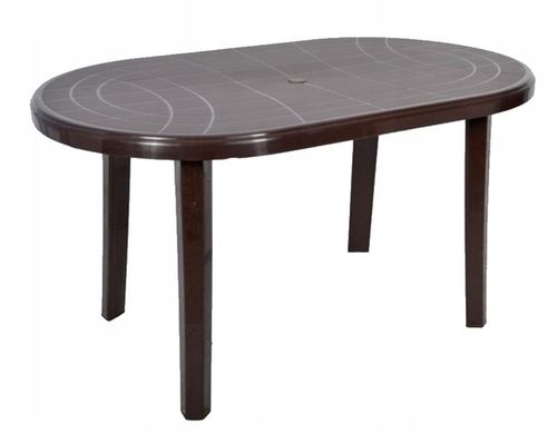 MOCNY BRĄZOWY ZESTAW 8+1 KRZESŁA DUŻY STÓŁ OGRÓD na Arena.pl