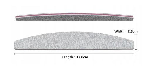 PILNIK DO PAZNOKCI 100/180 ŁÓDKA PÓŁKSIĘŻYC ZEBRA ZESTAW 100 SZT DWUSTRONNY na Arena.pl