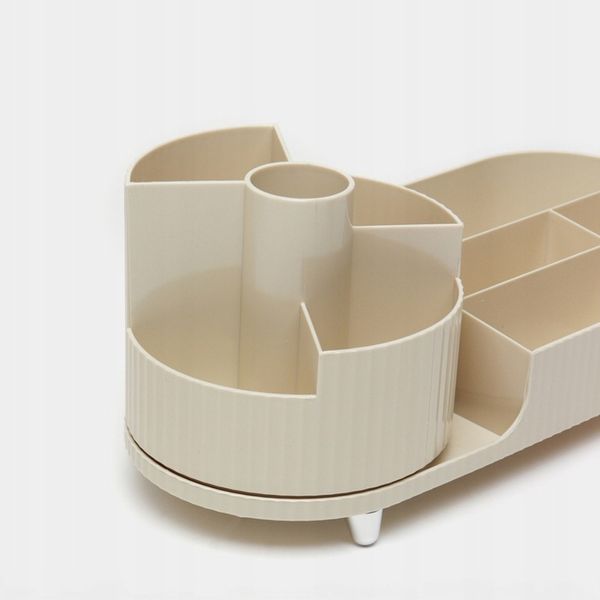 Organizer obrotowy biurowy i kosmetyczny kuferek elegancki pojemnik zdjęcie 3