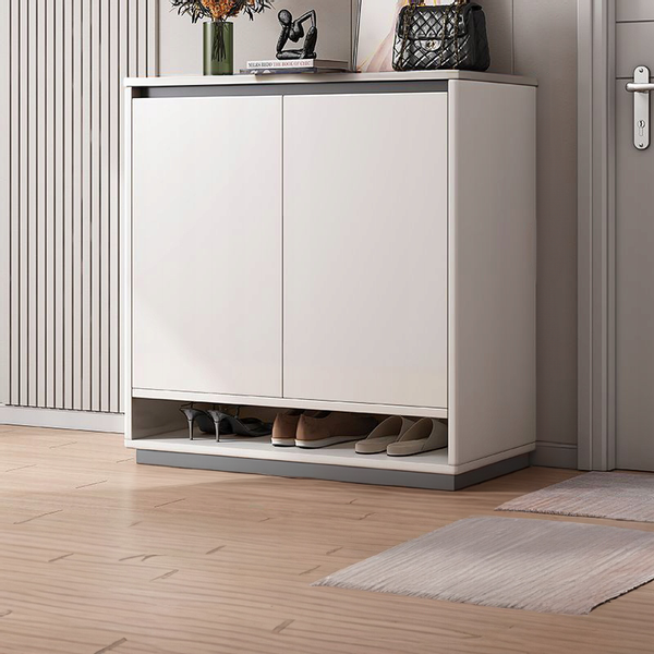 KOMODA SZAFKA BIAŁA POJEMNA NA BUTY OBUWIE REGAŁ 2 DRZWI WĄSKA LOFT zdjęcie 10