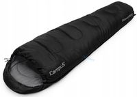 ŚPIWÓR MUMIA CAMPUS PIONEER 200 CIEPŁY TURYSTYCZNY | ZAMEK PRAWY | CZARNY