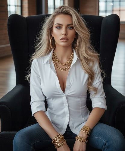 Koszula Damska Dopasowana elegancka bawełna długi rękaw Slim Fit na Arena.pl