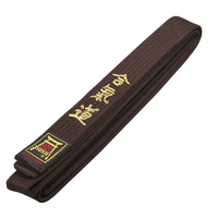 Pasy Aikido z Haftem 300 cm Brązowy