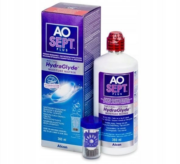 Płyn do soczewek Aosept Plus Hydraglyde 360 ml zdjęcie 1