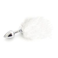 plug anale pon tail anal plug bianco