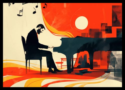 Plakat 42x29,7cm Pianista na Arena.pl