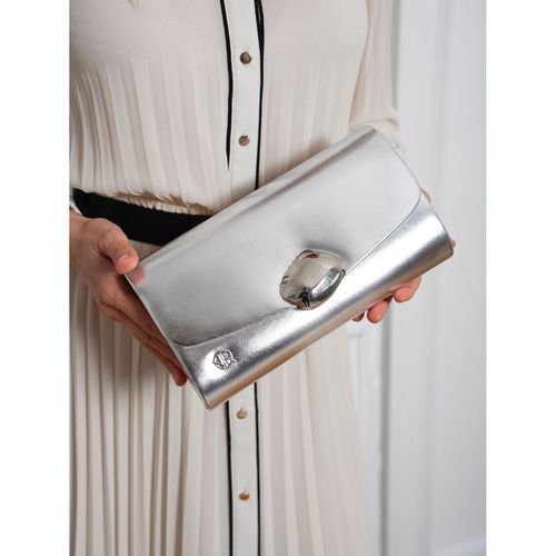 srebrna kopertówka damska ze skóry ekologicznej - rovicky na Arena.pl