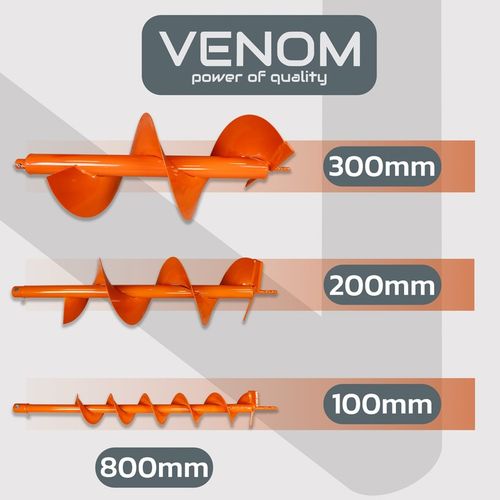 POTĘŻNA WIERTNICA SPALINOWA GLEBOWA VENOM 3 WIERTŁA 30/20/10CM + na Arena.pl