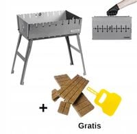 Mangal Grill Walizka Na 8 Szpikulec Składany Węglowy Metal 2mm Solidny