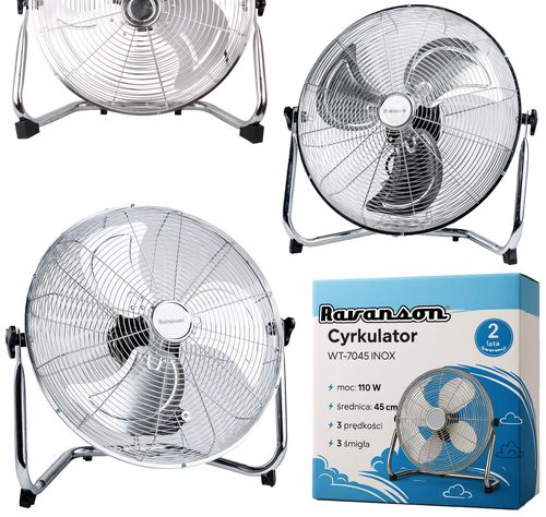 wentylator podłogowy ravanson wt-7045 inox na Arena.pl