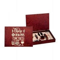 Zestaw AKCESORIA do wina z grawerem PUDEŁKO PREZENT DLA MIŁOŚNIKA WINA