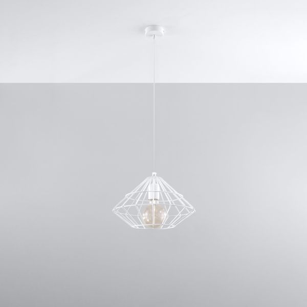 Lampa wisząca UMBERTO biała zdjęcie 2