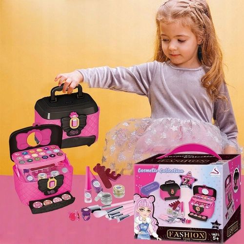 ZESTAW KUFEREK KOSMETYKÓW DO MAKIJAŻU I PAZNOKCI DLA DZIECI PREZENT na Arena.pl